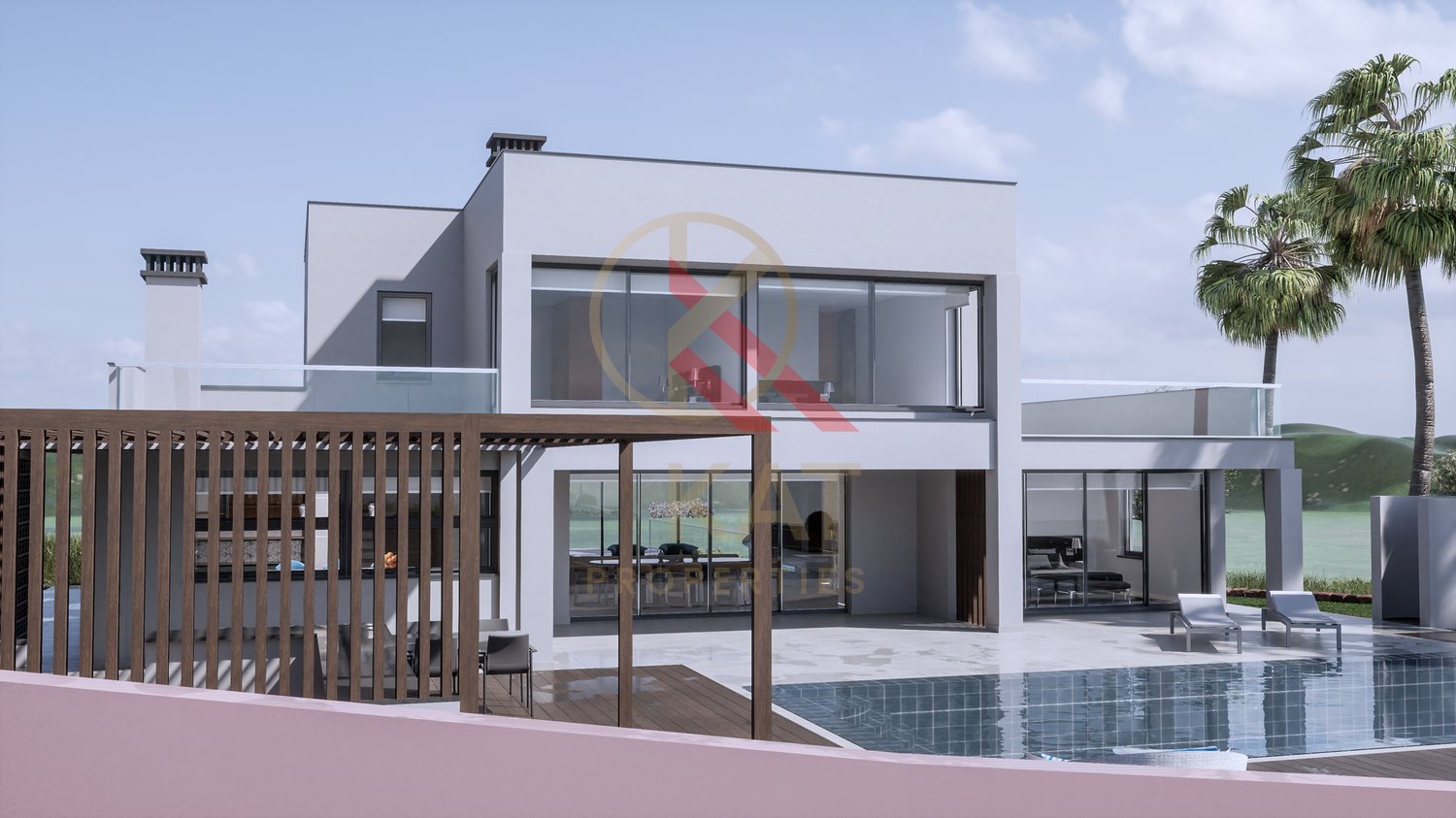 Moradia Contemporânea de Luxo T4 com Piscina e Vista Campo em Lagos, Algarve