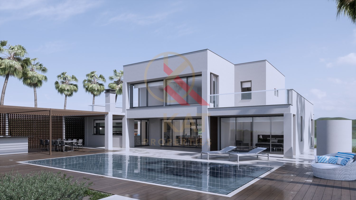 Moradia Contemporânea de Luxo T4 com Piscina e Vista Campo em Lagos, Algarve