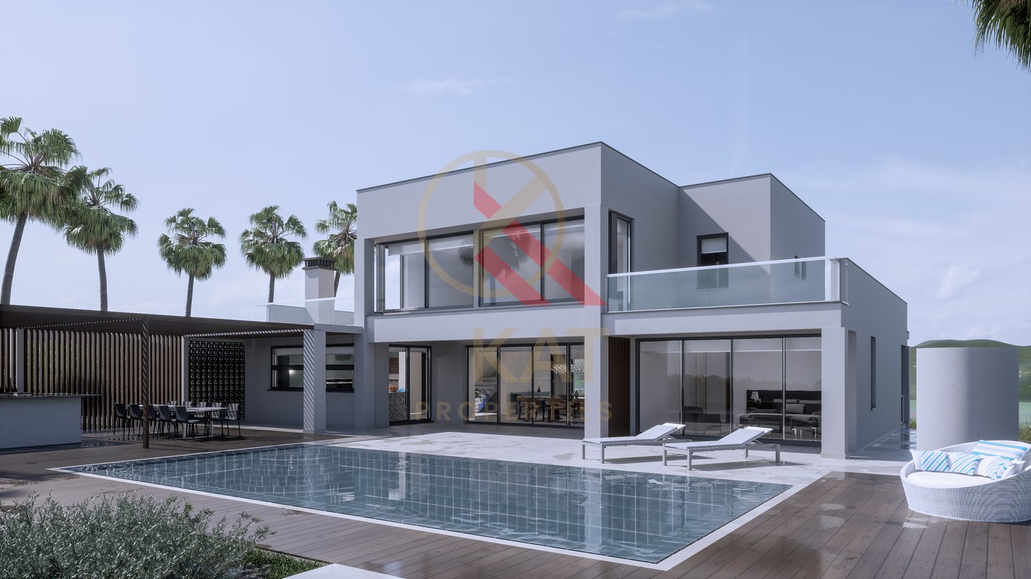 Moradia Contemporânea de Luxo T4 com Piscina e Vista Campo em Lagos, Algarve