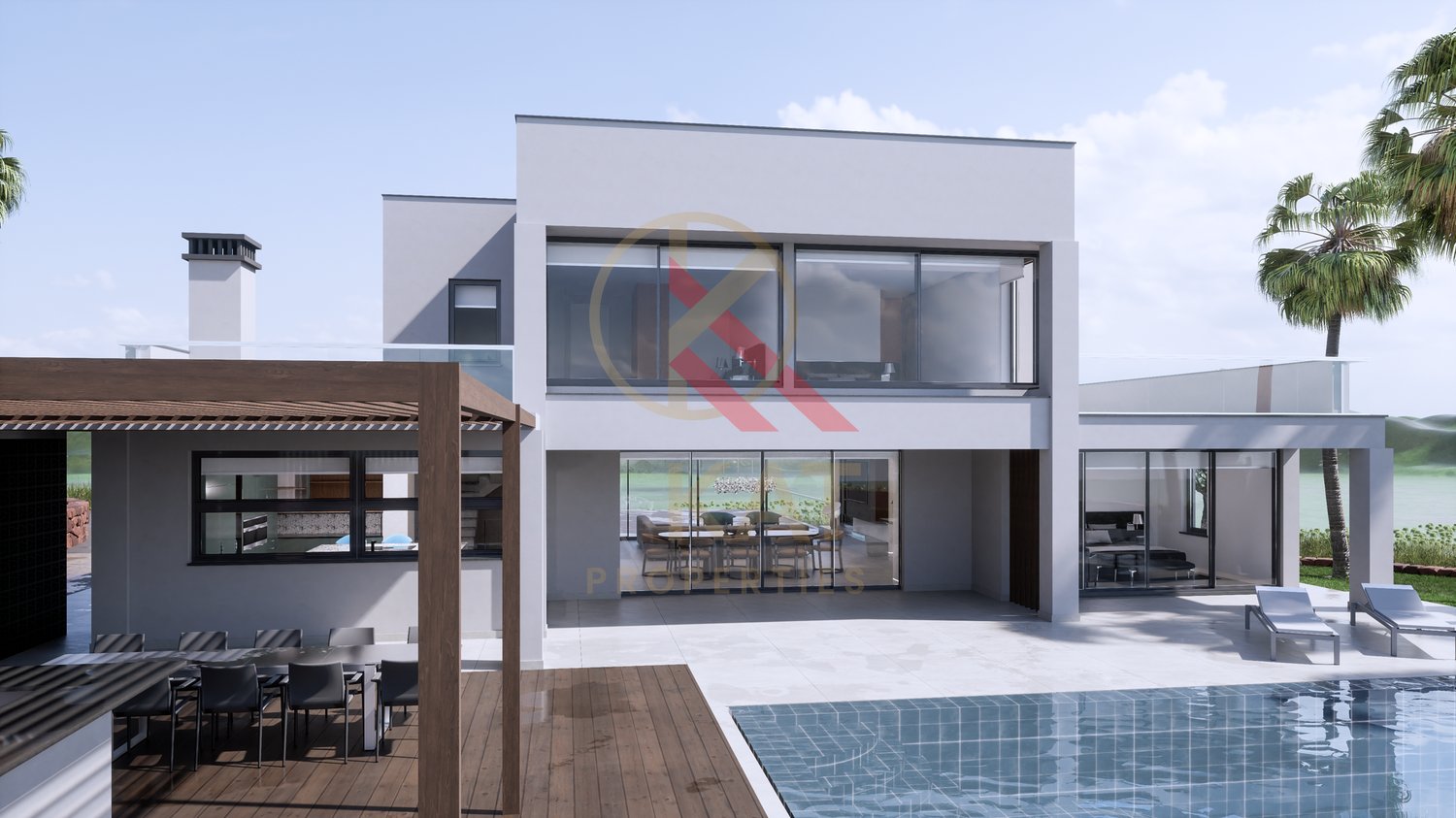 Moradia Contemporânea de Luxo T4 com Piscina e Vista Campo em Lagos, Algarve