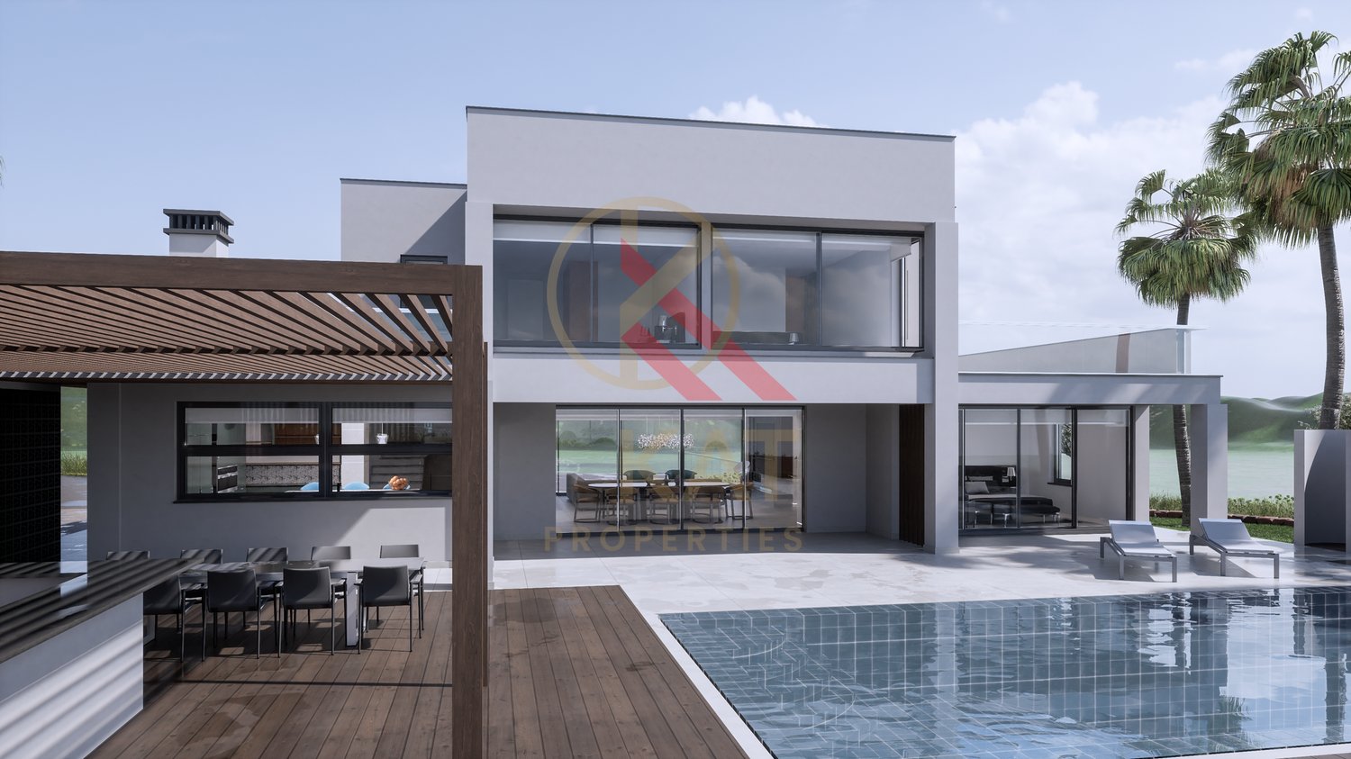 Moradia Contemporânea de Luxo T4 com Piscina e Vista Campo em Lagos, Algarve