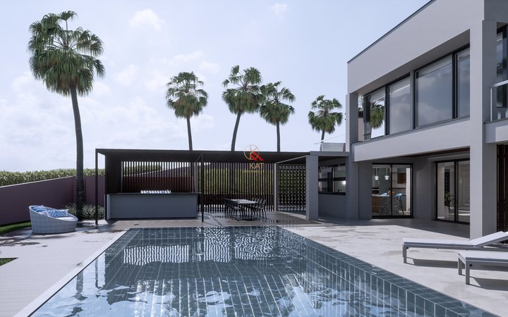 Moradia Contemporânea de Luxo T4 com Piscina e Vista Campo em Lagos, Algarve 